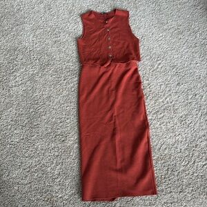 Zara Stretch Skirt and Vest 2 piece